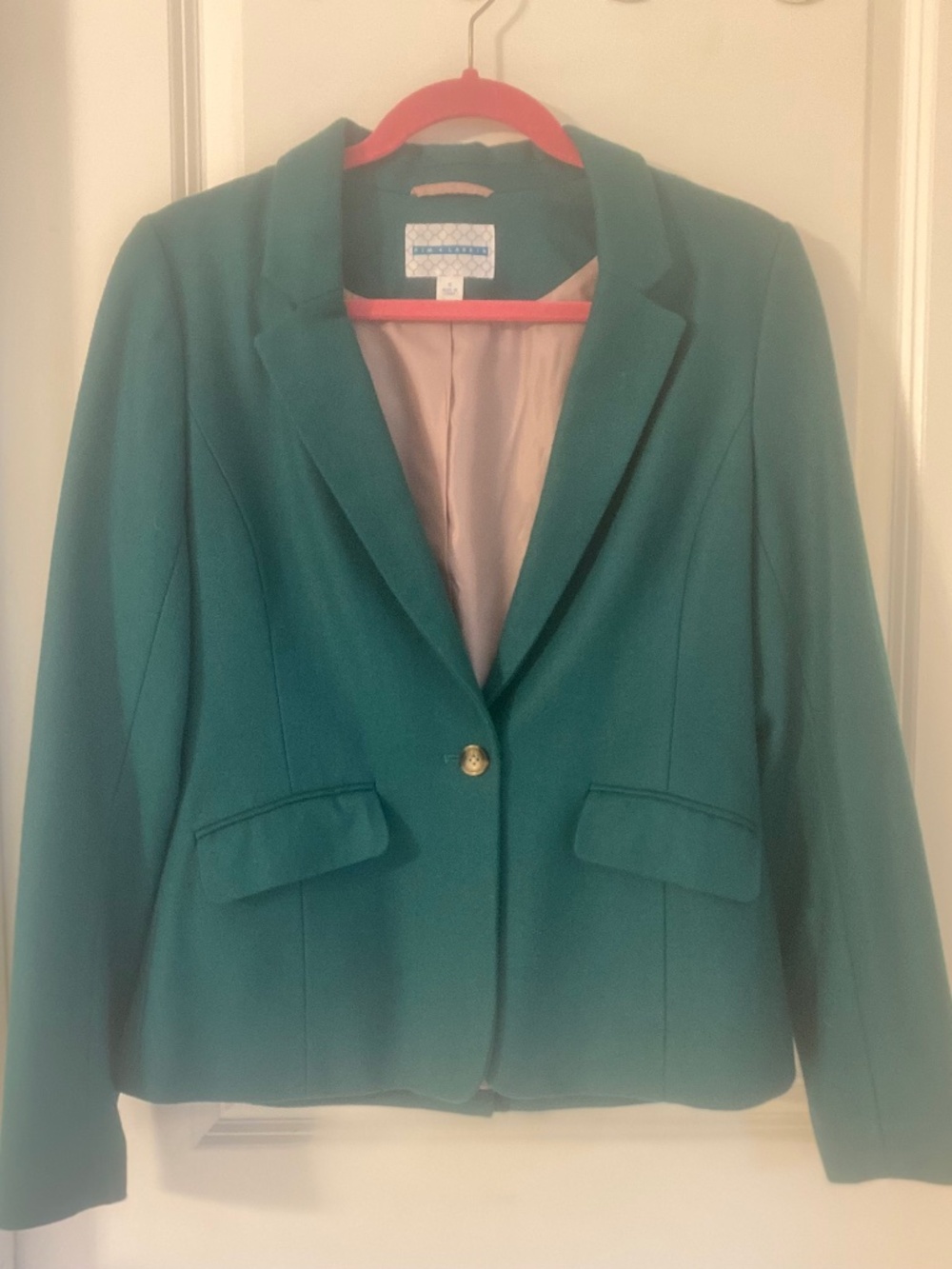 Pim Larkin structured wool green blazer